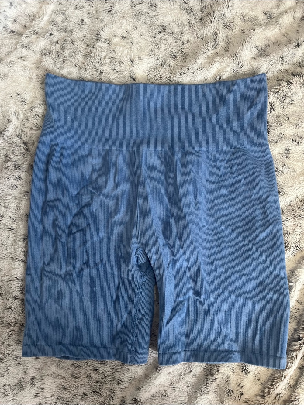 New Balance Dusty Blue High-Waist Seamless Bike Shorts